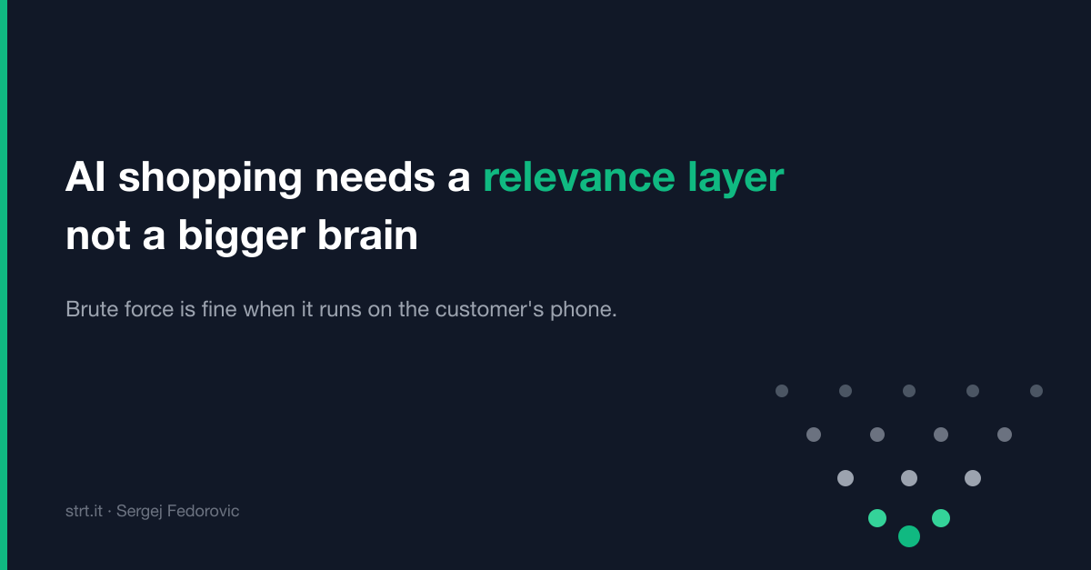 AI shopping needs a relevance layer, not a bigger brain